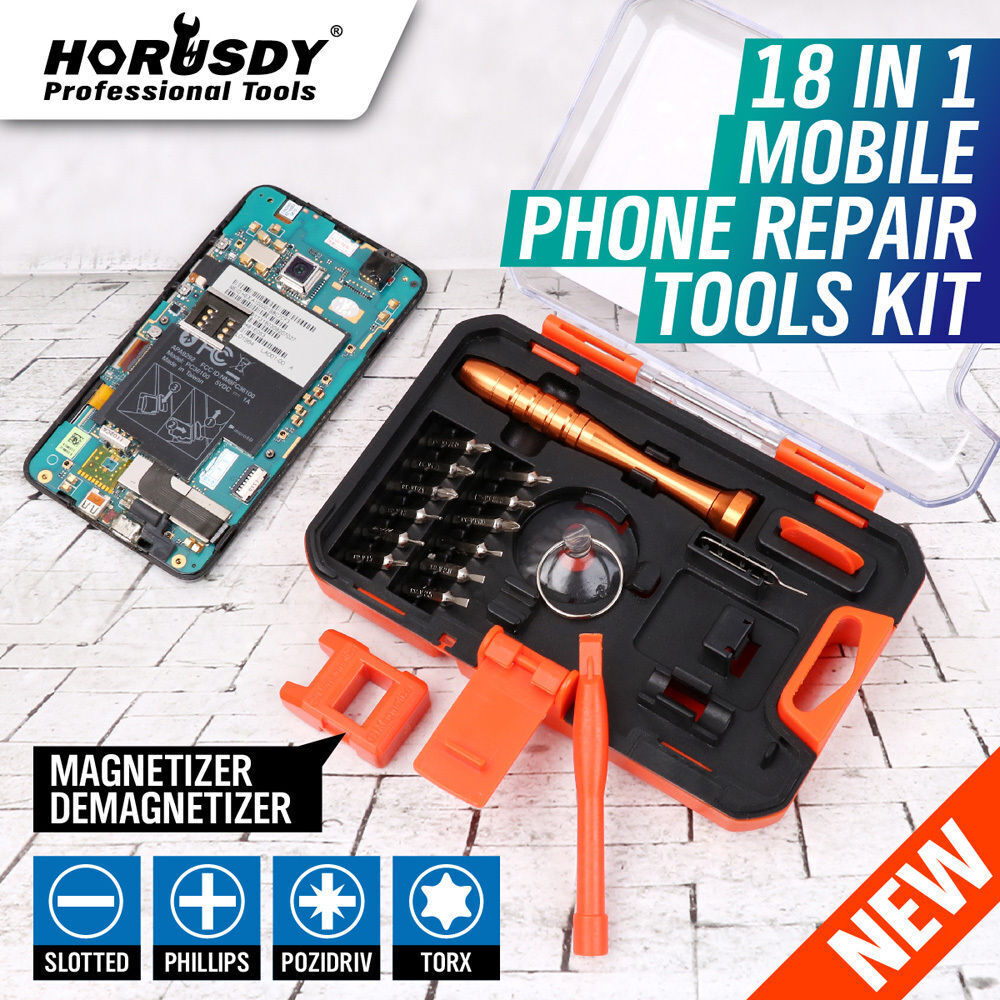 HORUSDY 18 in 1 Mobile Phone Repair Tools Kit Pry Opening Tool Screwdriver V465-94181