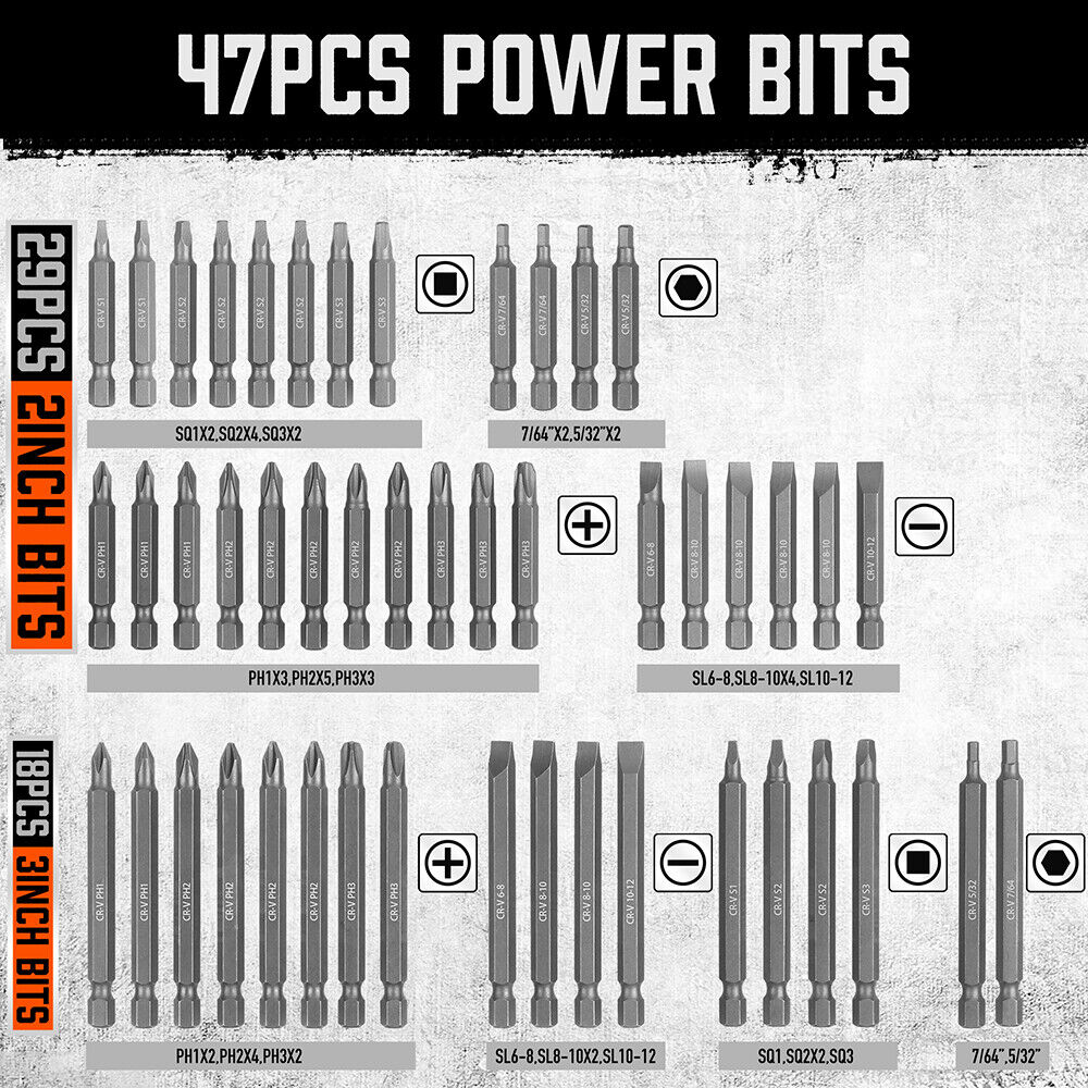 219-Piece Combination Security Bit Set Screw Driver Bit Tamper Proof Torx Box V465-94272