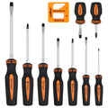 10Pcs Magnetic Screwdriver Set Phillips Slotted Magnetizer Non-Slip Handle Tool V465-94299-SDY