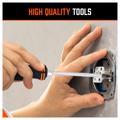 10Pcs Magnetic Screwdriver Set Phillips Slotted Magnetizer Non-Slip Handle Tool V465-94299-SDY