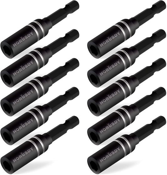 10Pc Magnetic Extension Socket Drill Bit Holder 1/4" Hex Screwdriver Nut Driver V465-94307-AU-5
