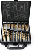 99Pc Drills Set HSS Titanium Coated Wood Plastic Metal Metric 1.5-10mm With Case V465-94370