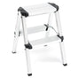 2-Step Portable Folding Ladder, Aluminum Frame Lightweight Home Ladder with Anti Slip Design, 150KG Capacity V465-95109