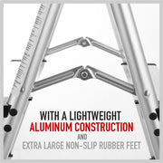 2-Step Portable Folding Ladder, Aluminum Frame Lightweight Home Ladder with Anti Slip Design, 150KG Capacity V465-95109
