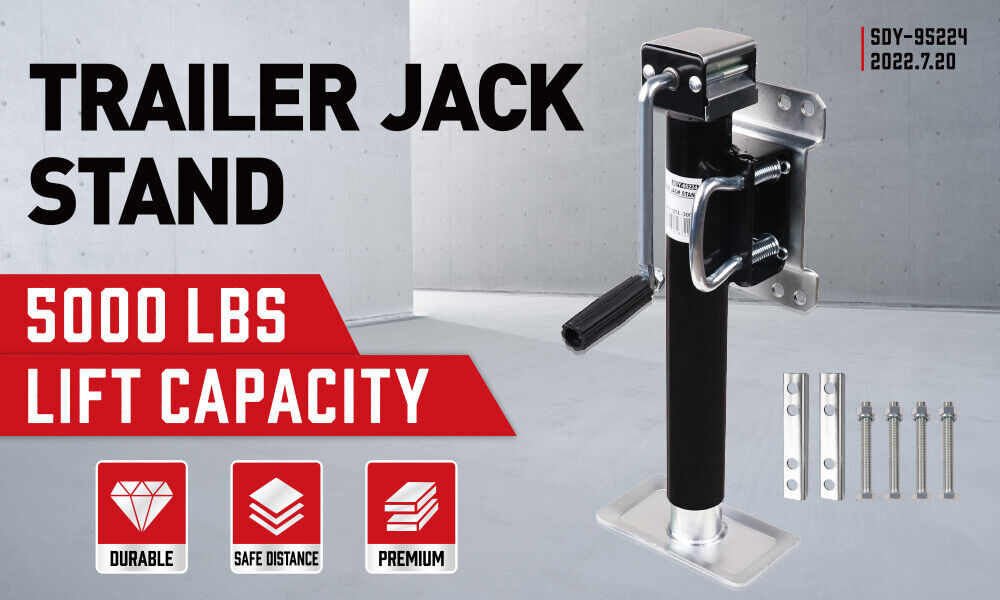 Trailer Caravan Canopy Jack Leg Stand Heavy Duty 2267KG/5000lbs Side Handle V465-95224