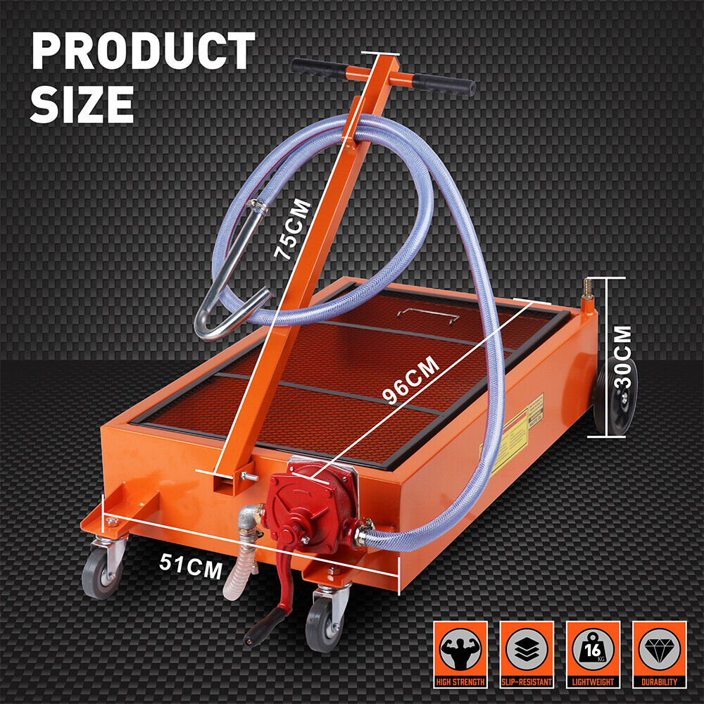 HORUSDY 76L Low Profile Waste Oil Drainer Mobile Workshop Pump Vehicle 4WD Truck V465-95225