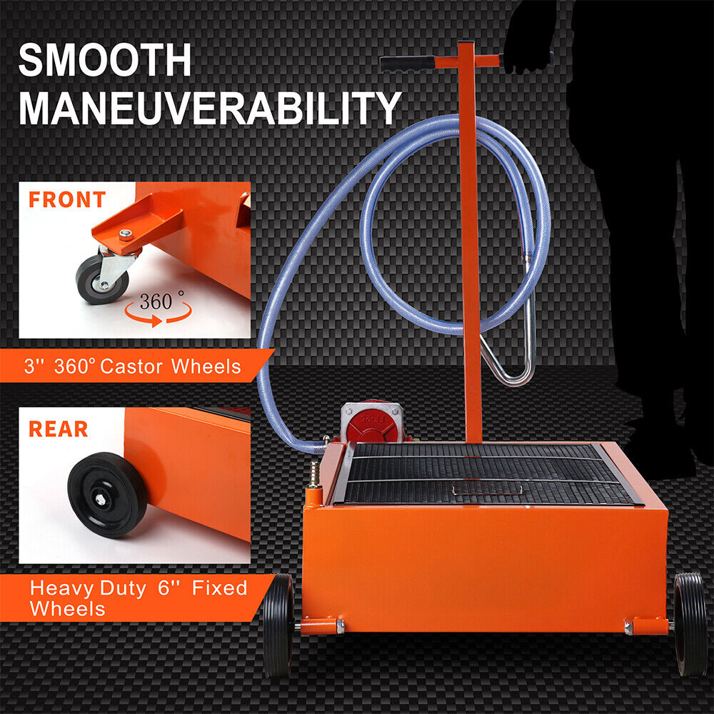 HORUSDY 76L Low Profile Waste Oil Drainer Mobile Workshop Pump Vehicle 4WD Truck V465-95225
