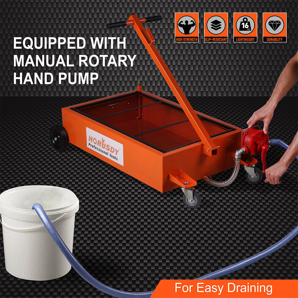 HORUSDY 76L Low Profile Waste Oil Drainer Mobile Workshop Pump Vehicle 4WD Truck V465-95225