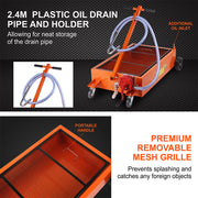 HORUSDY 76L Low Profile Waste Oil Drainer Mobile Workshop Pump Vehicle 4WD Truck V465-95225