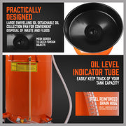 HORUSDY 80L Pneumatic Waste Oil Drainer Fluid Transfer Tank Air Car Workshop V465-95227