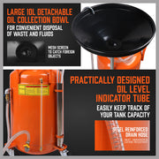 HORUSDY 80L Waste Oil Drainer Pneumatic Fluid Collection Workshop with Extractor V465-95228