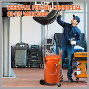 HORUSDY 80L Waste Oil Drainer Pneumatic Fluid Collection Workshop with Extractor V465-95228