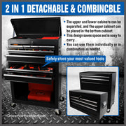 7 Drawer Tool Box Chest Cabinet Trolley Toolbox Garage Storage Lockable Blue V465-95232