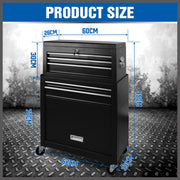 7 Drawer Tool Box Chest Cabinet Trolley Toolbox Garage Storage Lockable Blue V465-95232
