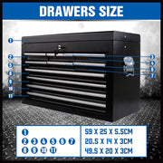 HORUSDY 10-Drawer Tool Box Chest Toolbox Lockable Drawer Cabinet Garage Storage V465-95237