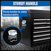 HORUSDY 10-Drawer Tool Box Chest Toolbox Lockable Drawer Cabinet Garage Storage V465-95237