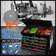 HORUSDY 10-Drawer Tool Box Chest Toolbox Lockable Drawer Cabinet Garage Storage V465-95237