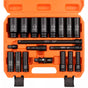 18Pc Deep Impact Socket Set Imperial / SAE Extension Flexible Adaptor 1/2" Drive V465-96027