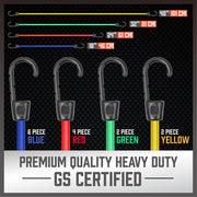 30-Piece Premium Bungee Cord Assortment Includes 10" to 40" Bungee Cords, Canopy Ties & Tarp Clips V465-97128-AU-2