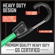 30-Piece Premium Bungee Cord Assortment Includes 10" to 40" Bungee Cords, Canopy Ties & Tarp Clips V465-97128-AU-2
