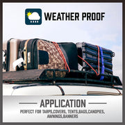 30-Piece Premium Bungee Cord Assortment Includes 10" to 40" Bungee Cords, Canopy Ties & Tarp Clips V465-97128-AU-2