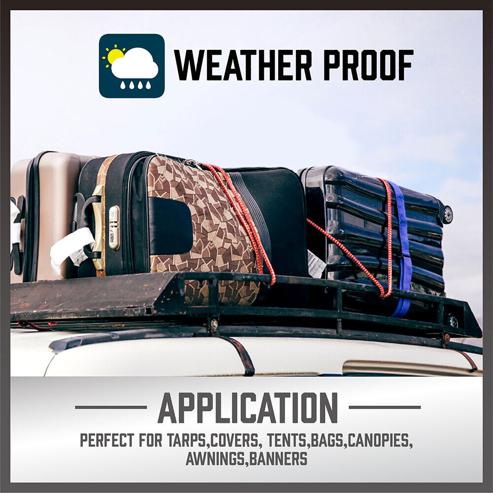 30-Piece Premium Bungee Cord Assortment Includes 10" to 40" Bungee Cords, Canopy Ties & Tarp Clips V465-97128-AU-2