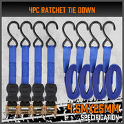 10Pcs Ratchet Tie Down Straps 997KG 4.5M Trucks Trailer Strap Stainless Steel V465-97142