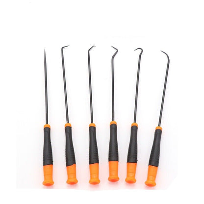 6Pc Extra Long Pick and Hook Set O Ring Seal Puller Remover Fuse Wire Scribe V465-97251-SDY