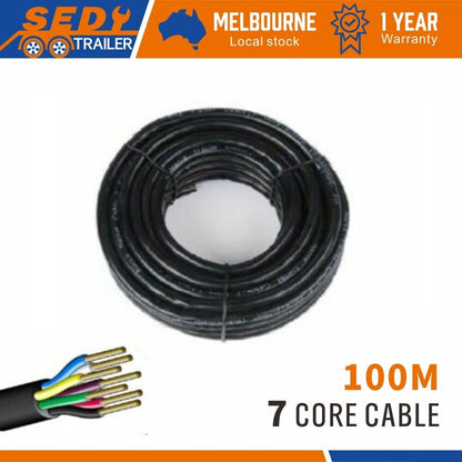 7 Core Wire Cable 100M Trailer Cable Automotive Boat Caravan Truck Coil V90 PVC V465-97308-100M