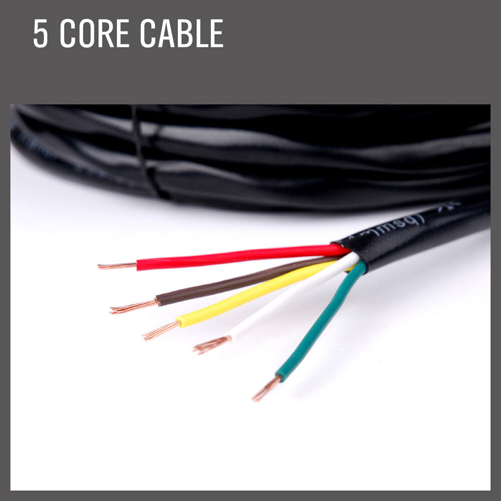 30M x 5 Core Wire Cable Trailer Cable Automotive Boat Caravan Truck Coil V90 PVC V465-97309_30M