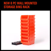 NEW 8 PC Wall Mounted Storage Bins Rack Set Nuts Bolts Organizer Parts 97903 V465-97311-4PC