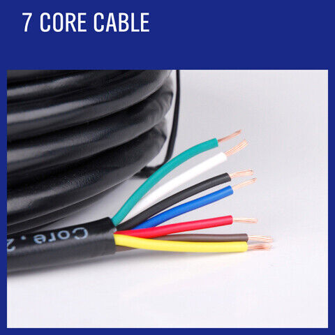 10M X 7 Core Wire Cable Trailer Cable Automotive Boat Caravan Truck Coil V90 PVC V465-97311