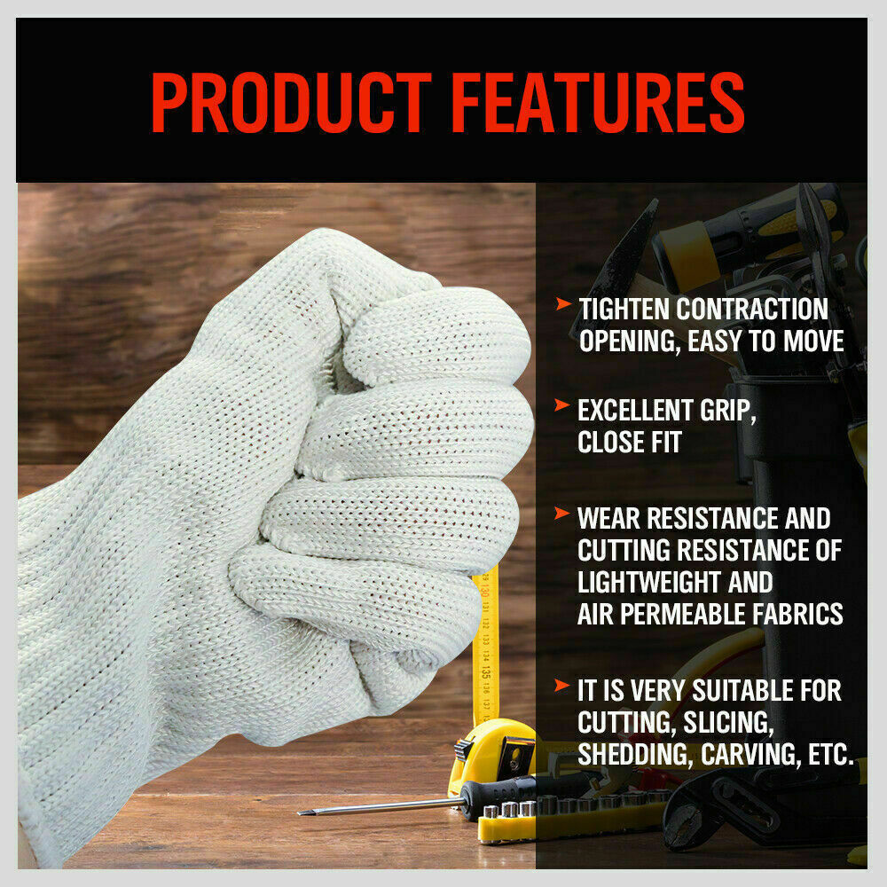 One-Pair Cut Resistant Gloves Anti Cutting Level 5 Kitchen Butcher Protection V465-97367