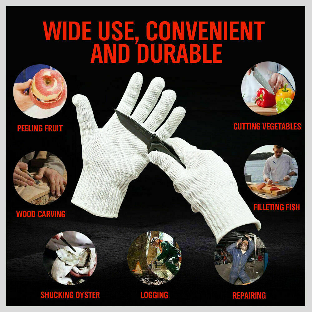 One-Pair Cut Resistant Gloves Anti Cutting Level 5 Kitchen Butcher Protection V465-97367