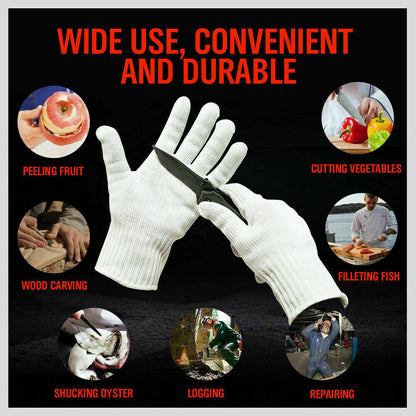 One-Pair Cut Resistant Gloves Anti Cutting Level 5 Kitchen Butcher Protection V465-97367
