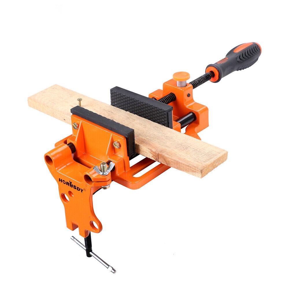 90mm Drill Press Bench Vice Quick Release Clamp Jaw Soft Grip Hand Pads Woodwork V465-97383-AU-5