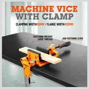 90mm Drill Press Bench Vice Quick Release Clamp Jaw Soft Grip Hand Pads Woodwork V465-97383-AU-5