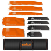 34-Piece Reciprocating Saw Blade Set Wood and Metal Cutting Blades with Storage Pouch V465-97394-AU-2