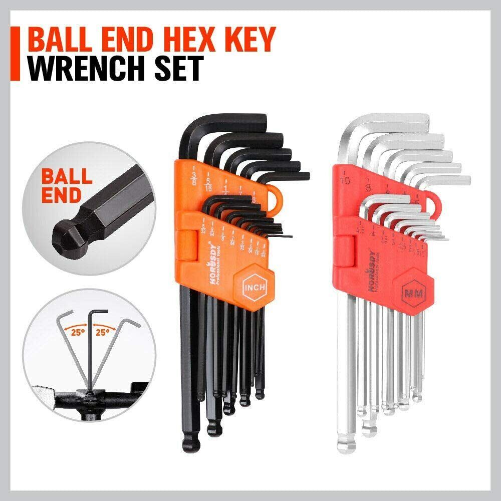 48Pc Spanner Set Ratchet Wrench & Hex Key Metric SAE Allen Key W/T Rolling Pouch V465-97421US