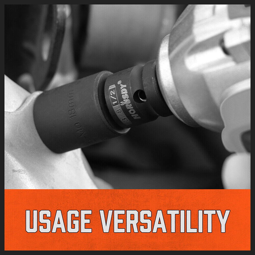 HORUSDY 5Pcs Impact Socket Adapter Set Socket Reducer 1/4 3/8 1/2 Inch Drive V465-97499-AU