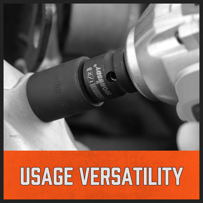 HORUSDY 5Pcs Impact Socket Adapter Set Socket Reducer 1/4 3/8 1/2 Inch Drive V465-97499-AU