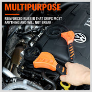 2Pc Adjustable Strap Wrench Rubber Belt Spanner Multi-Purpose Jar Opener Filter V465-97500-AU