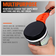 2Pc Adjustable Strap Wrench Rubber Belt Spanner Multi-Purpose Jar Opener Filter V465-97500-AU