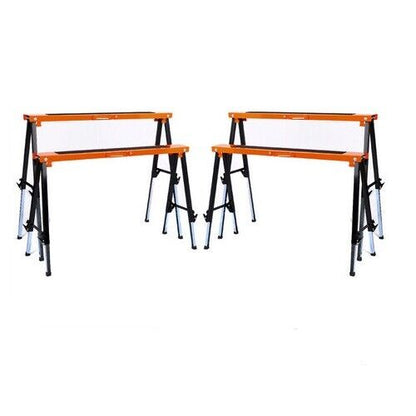4Pc Mastercraft Sawhorse Metal Folding Non-slip Surface Saw Horse 120KG Capacity V465-97508-AU-2