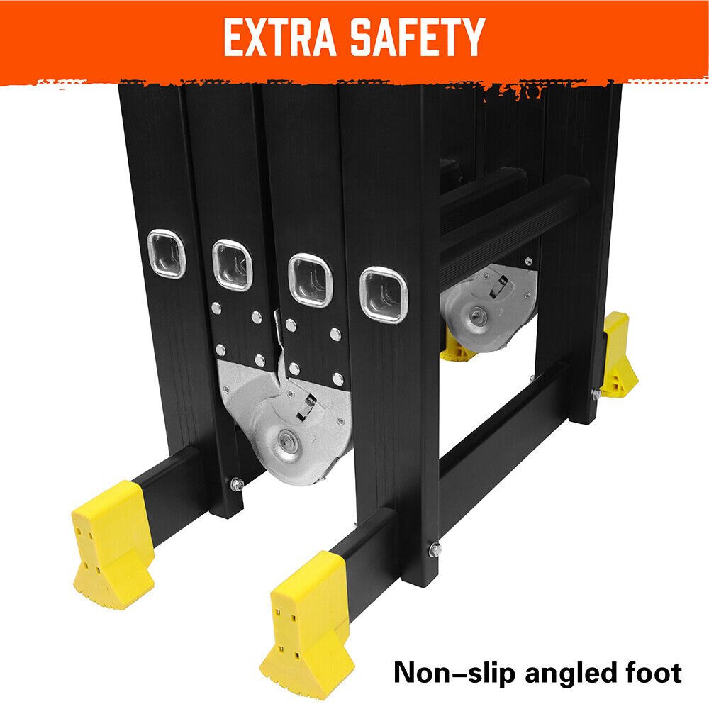 4.7M Multi Purpose Ladder Aluminium Folding Platform Extension Step Non-Slip Au V465-97538-AU-5