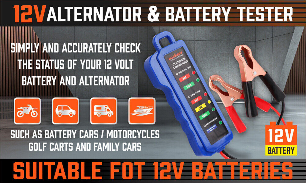 Digital 12V Alternator Battery Tester Car Load Tester Automotive Voltage Check V465-97554