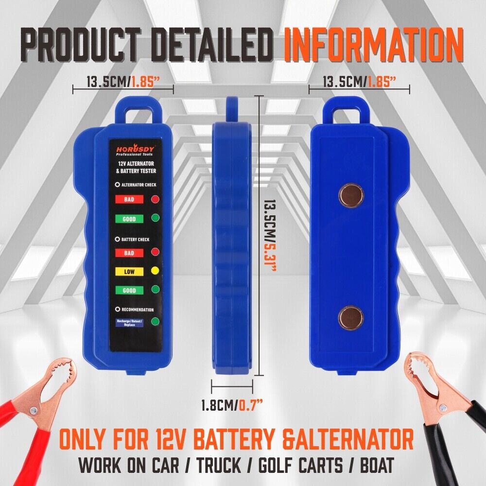 Digital 12V Alternator Battery Tester Car Load Tester Automotive Voltage Check V465-97554