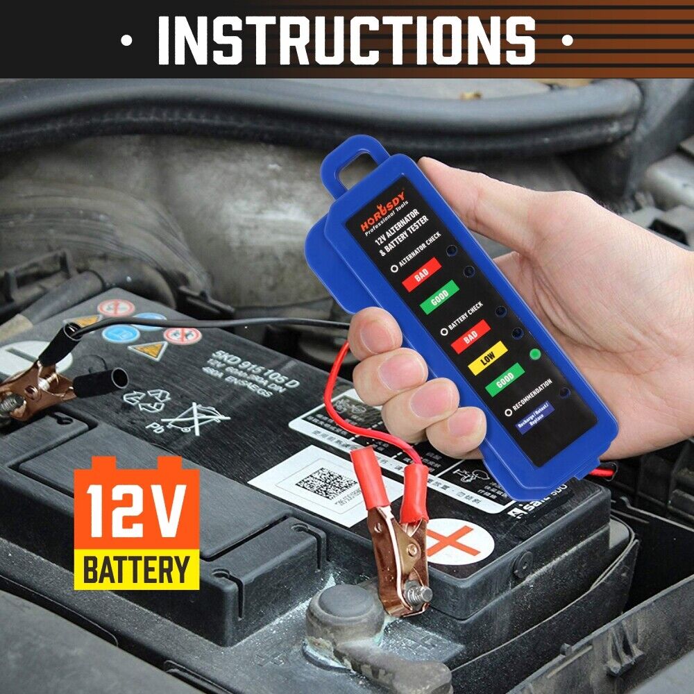 Digital 12V Alternator Battery Tester Car Load Tester Automotive Voltage Check V465-97554
