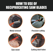 10Pc Reciprocating Saw Blades Set For Wood Metal Timber Demolition Cutting Tool V465-97645-AU-5
