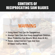 10Pc Reciprocating Saw Blades Set For Wood Metal Timber Demolition Cutting Tool V465-97645-AU-5